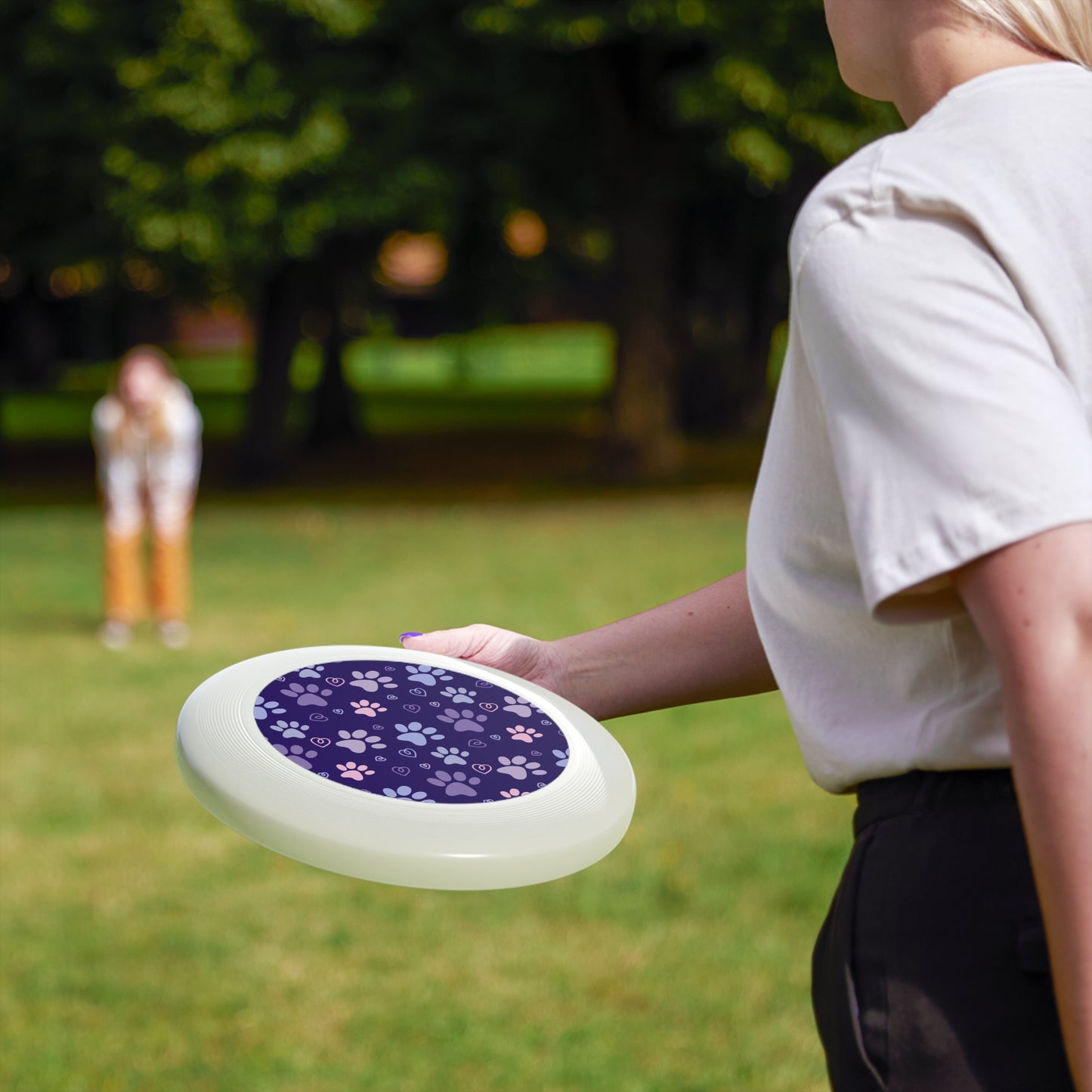 Paw Print Frisbee - Fun Outdoor Dog Toy for Pet Lovers