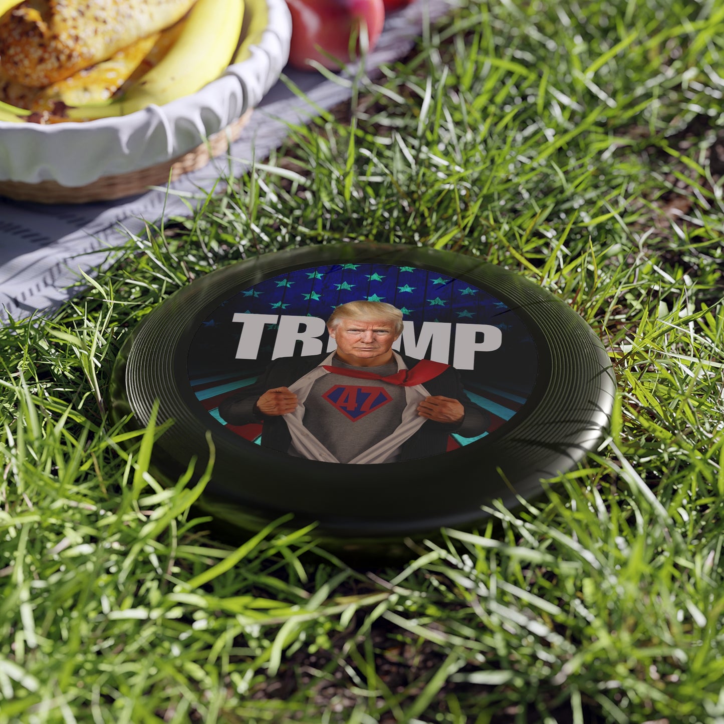 Trump Superhero Frisbee – Fun Outdoor Toy for Fans & Events