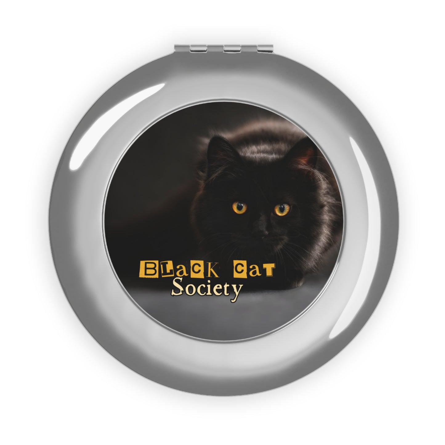 Black Cat Society Compact Travel Mirror