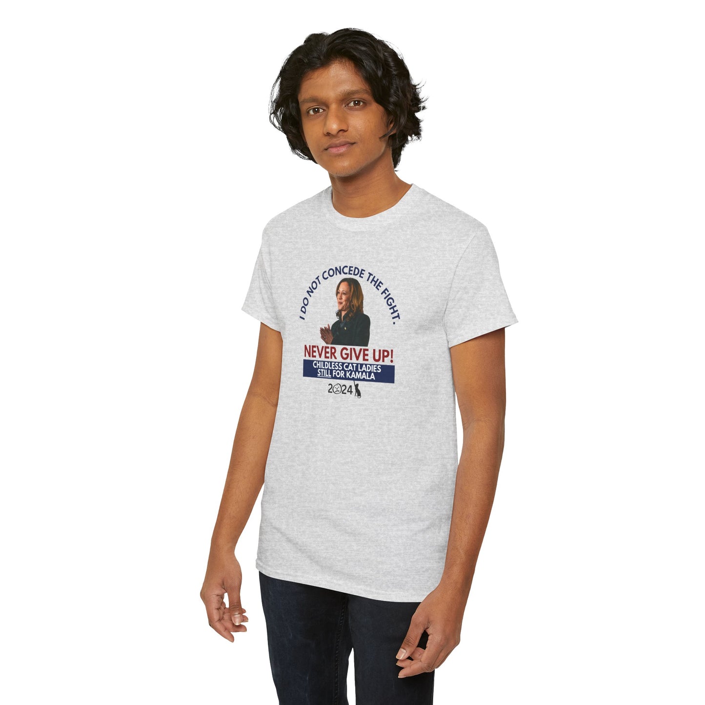 Never Give Up - Kamala Unisex Heavy Cotton Tee