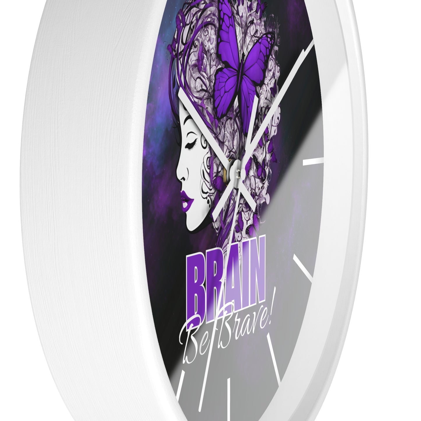 Beautiful Brain Be Brave Wall Clock