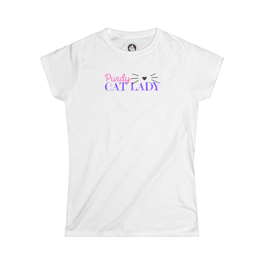 Purdy Cat Lady Women's Softstyle Tee - T - Shirt - Epileptic Al’s Shop