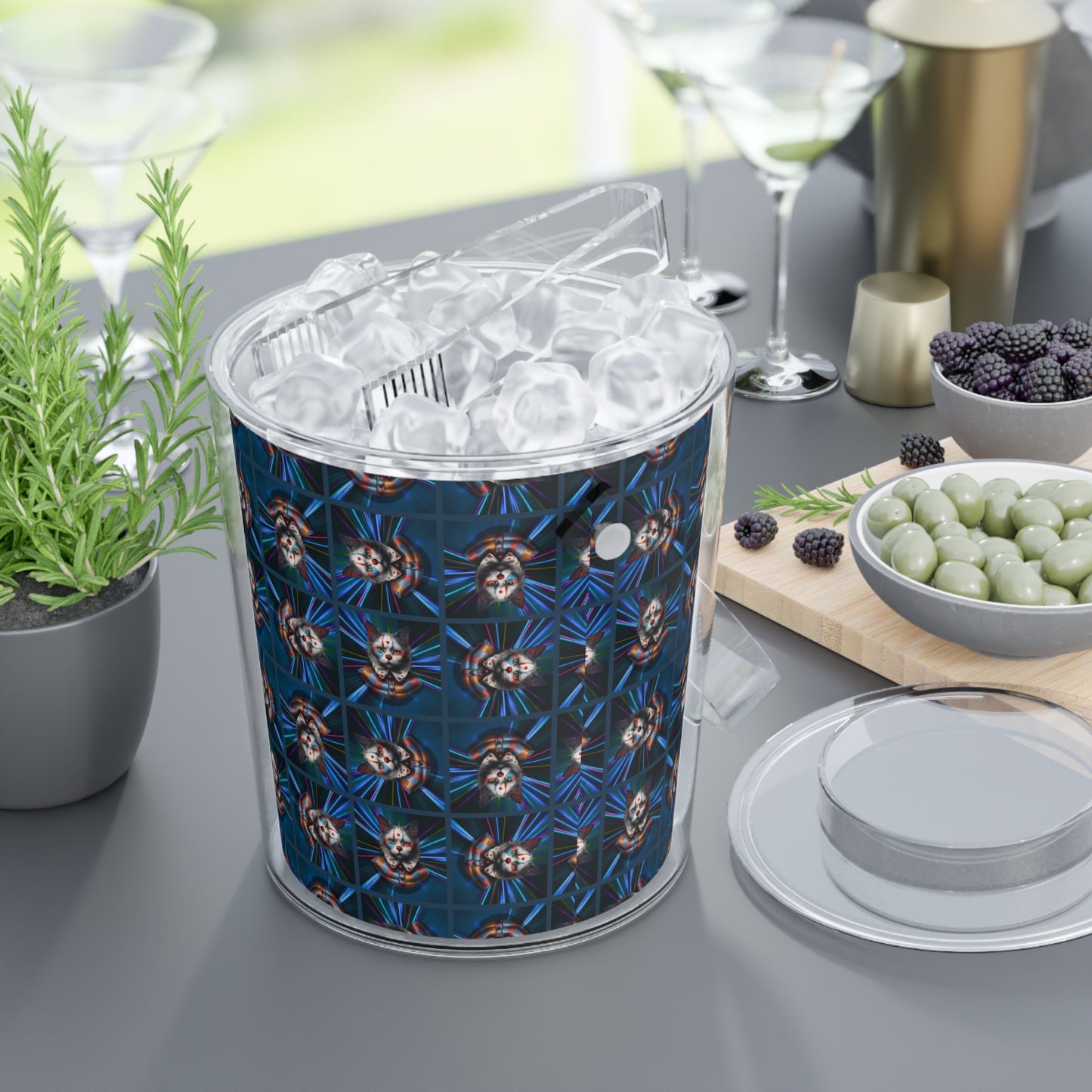 Stylish Ice Bucket with Tongs - Perfect for Parties & Entertaining