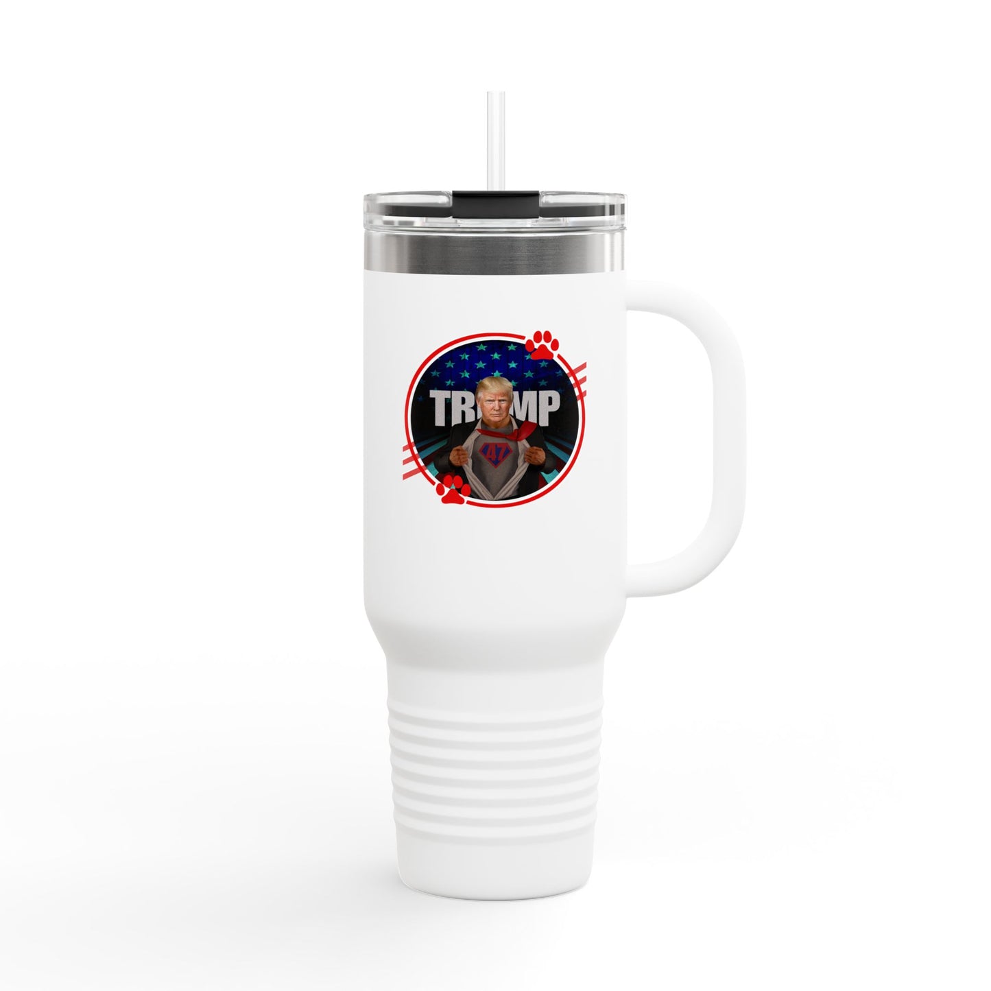 Patriotic Insulated Travel Mug - 40oz with Funny Trump Design