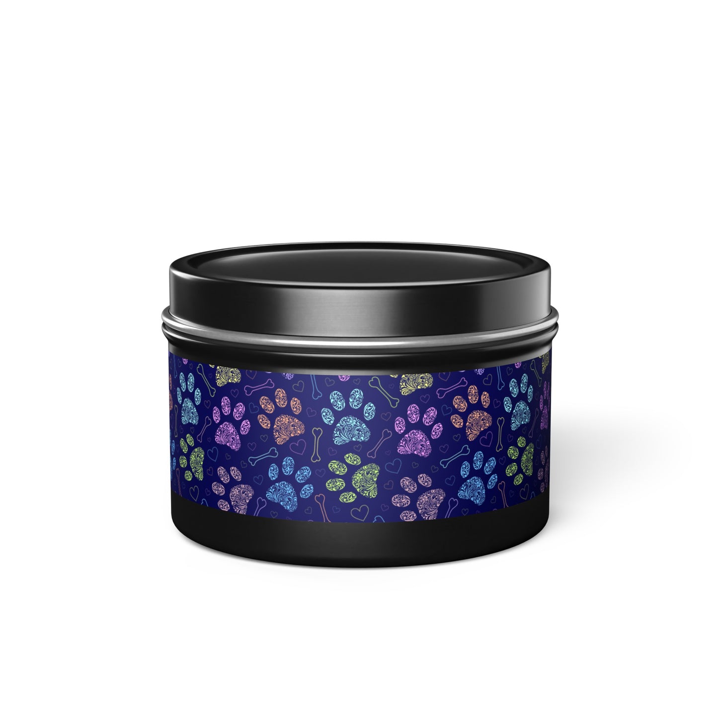 Purple Paws Tin Candles