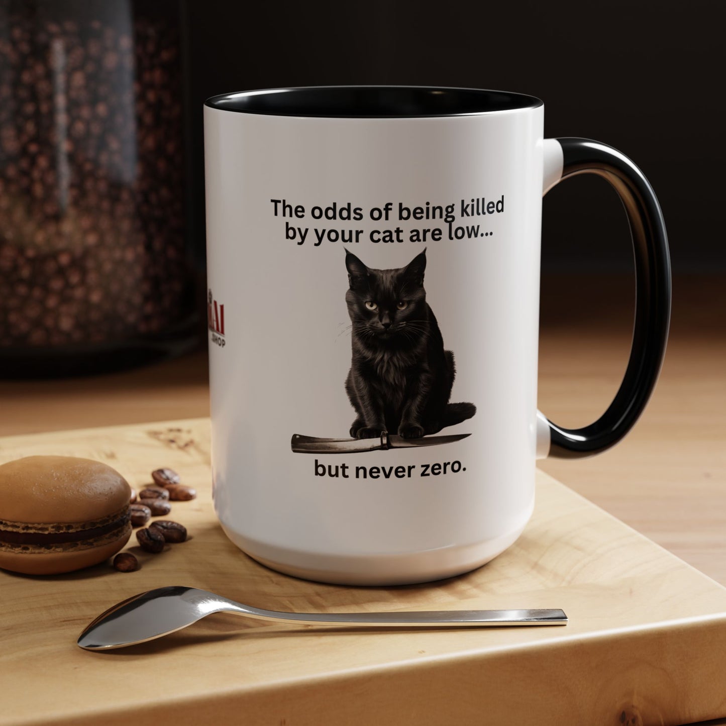 Killer Cat Odds Accent Coffee Mug (11, 15oz)