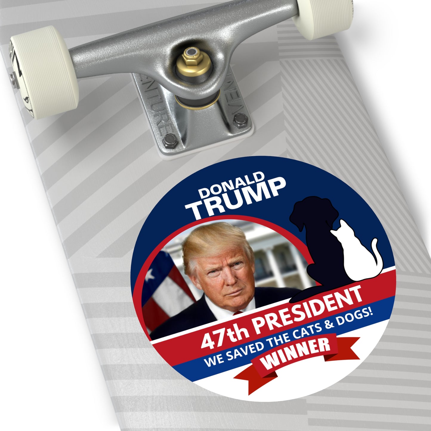 Trump 47th President Round Vinyl Stickers