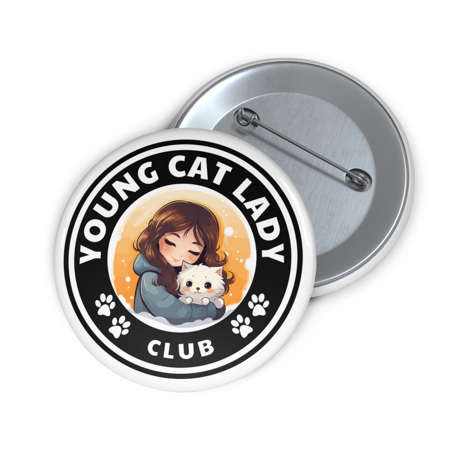 Young Cat Lady Club Pin Buttons