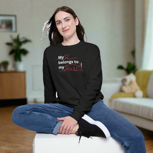 My Heart Belongs to my Cat Women's Drop Shoulder Sweatshirt