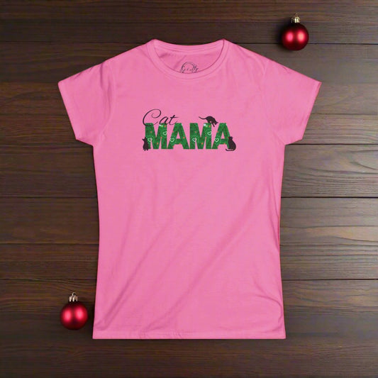 Christmas Cat Mama Women's Softstyle Tee