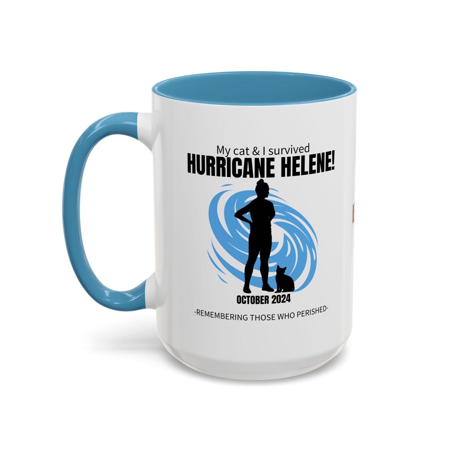 Hurricane Helene Survivor Accent Coffee Mug (11, 15oz)