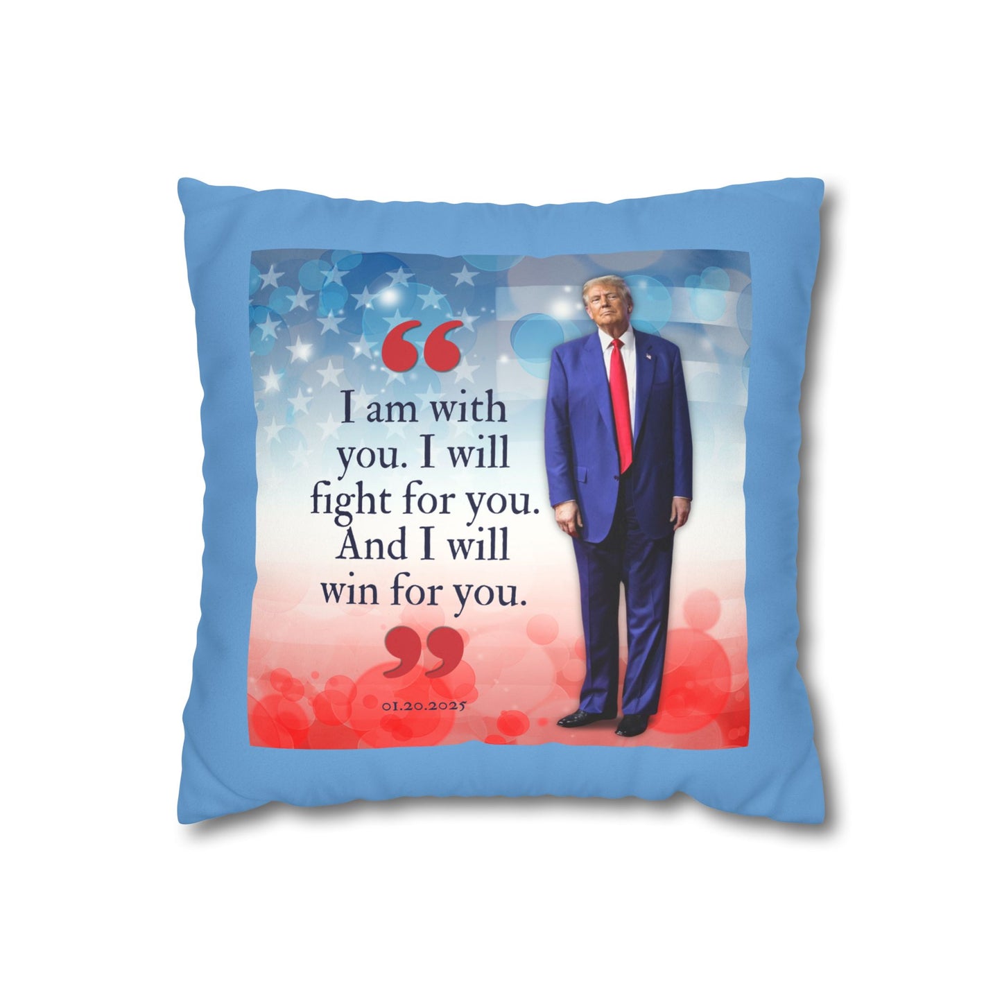 Trump Quote Faux Suede Pillowcase