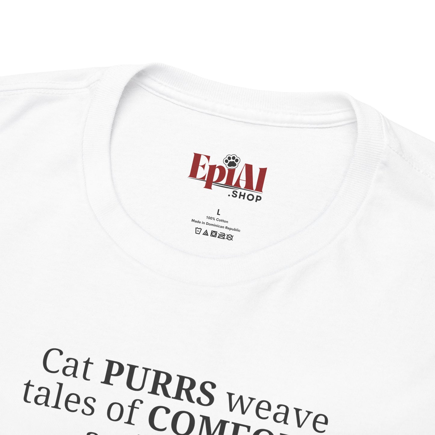 Cat Purrs Unisex Heavy Cotton Tee