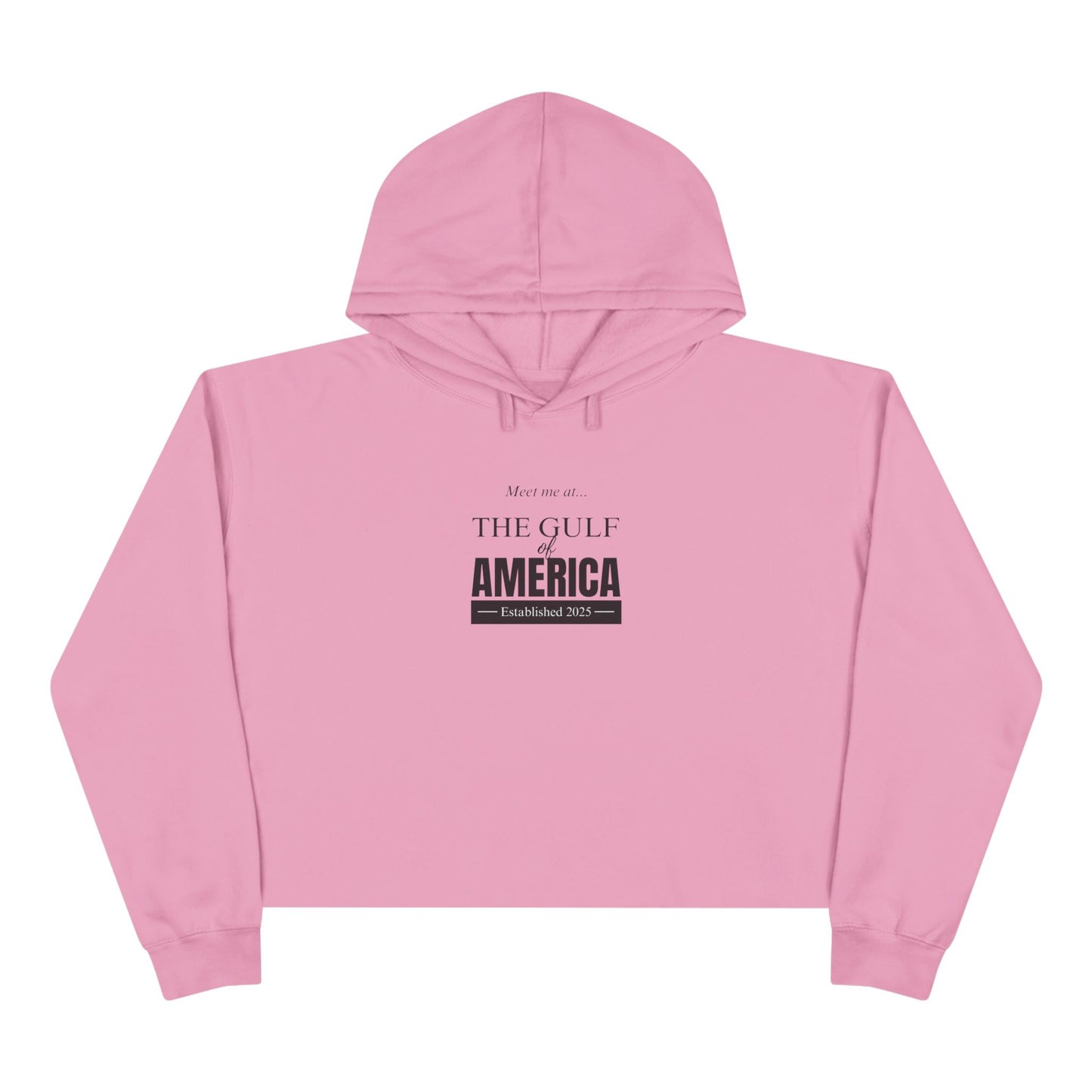 Stylish Crop Hoodie - 'Meet Me At The Gulf America' Design