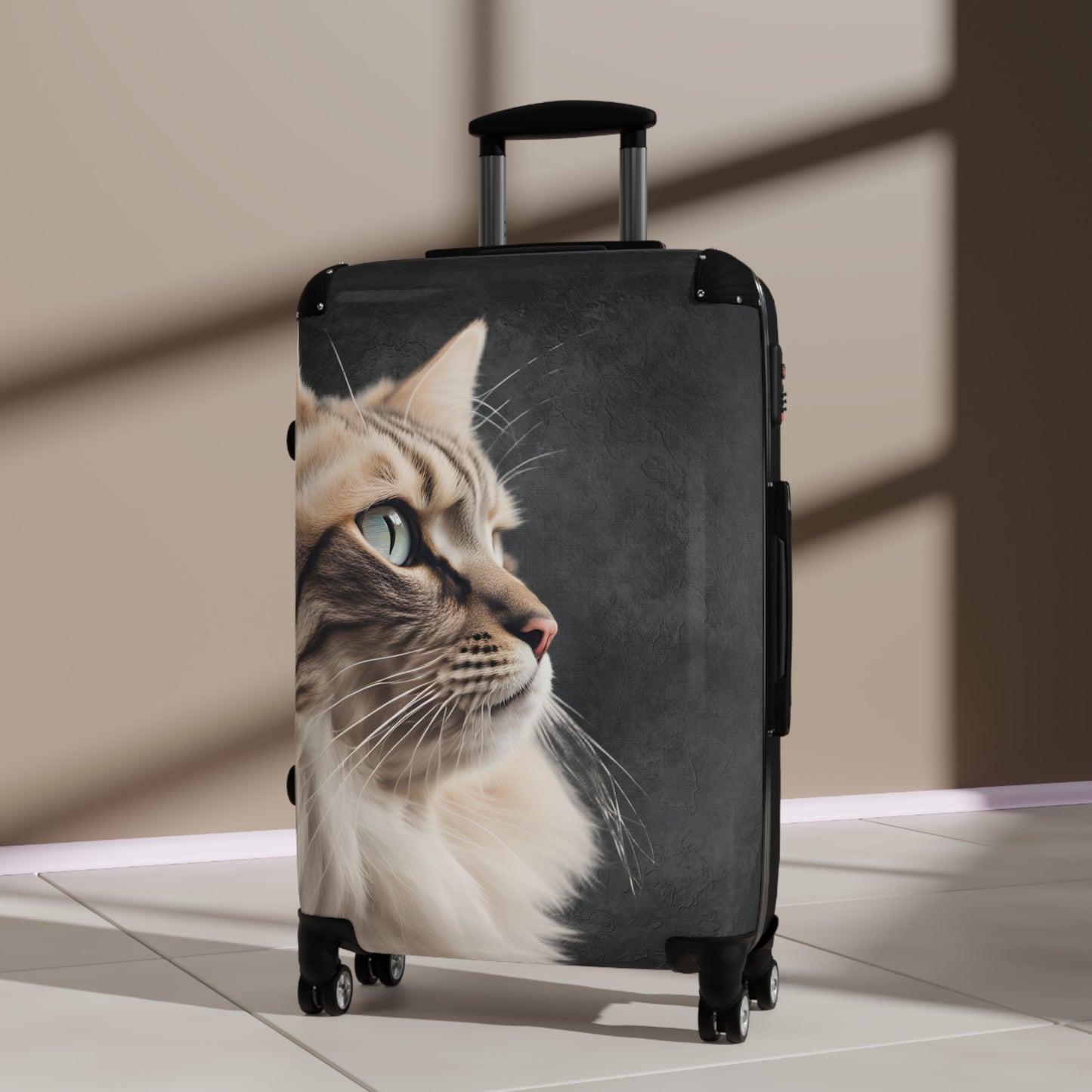 Cat Lover's Suitcase - Stylish Pet-Themed Luggage for Travel