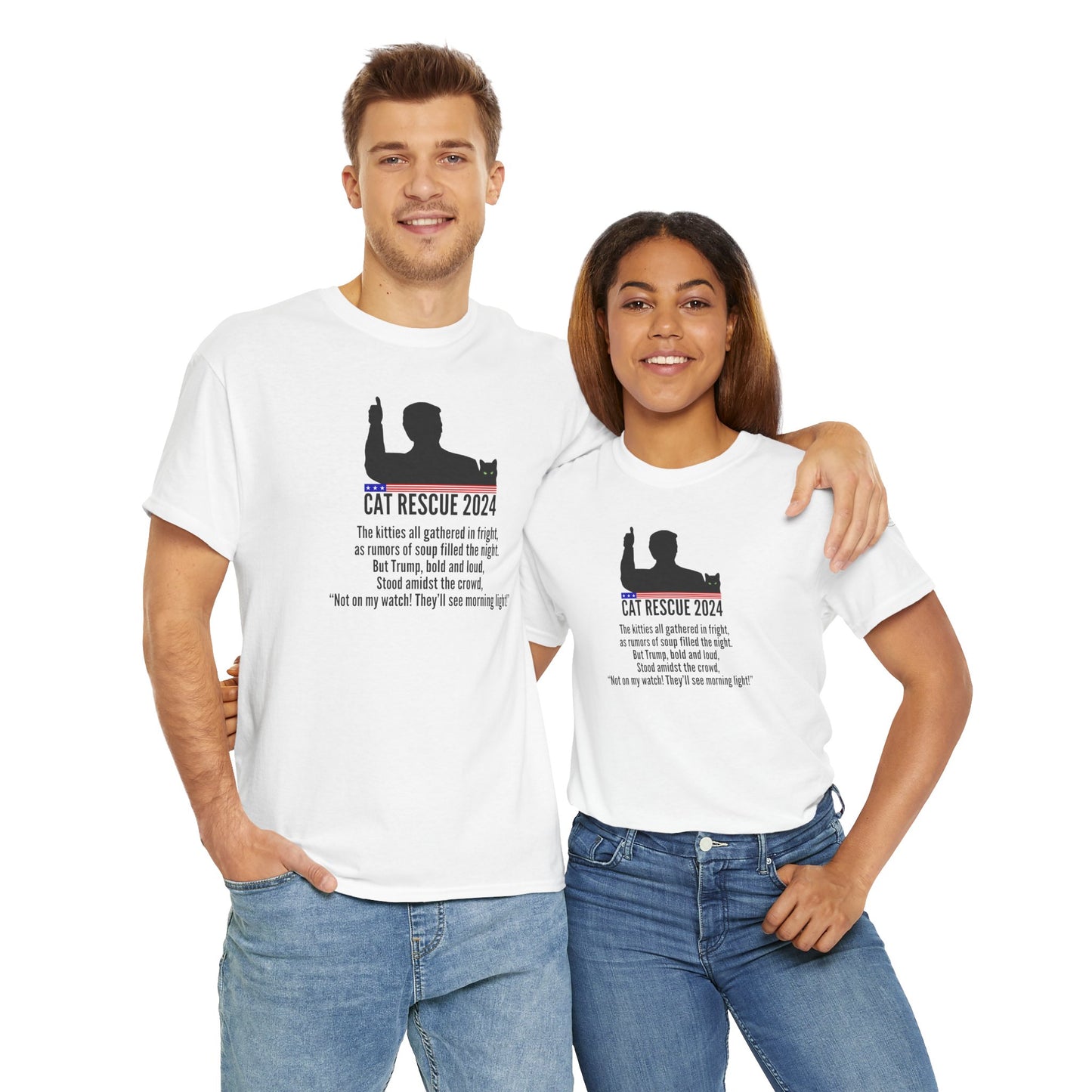 Cat Rescue 2024 Unisex Heavy Cotton Tee