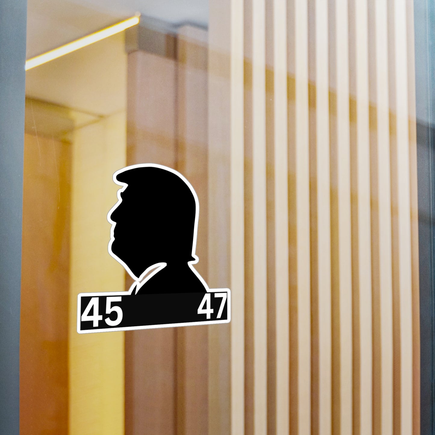 Trump 45 47 Silhouette Sticker for Home Decor