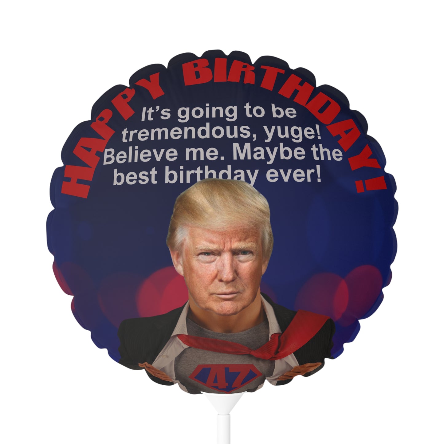 Trump Happy Birthday Balloon (Round), 11"