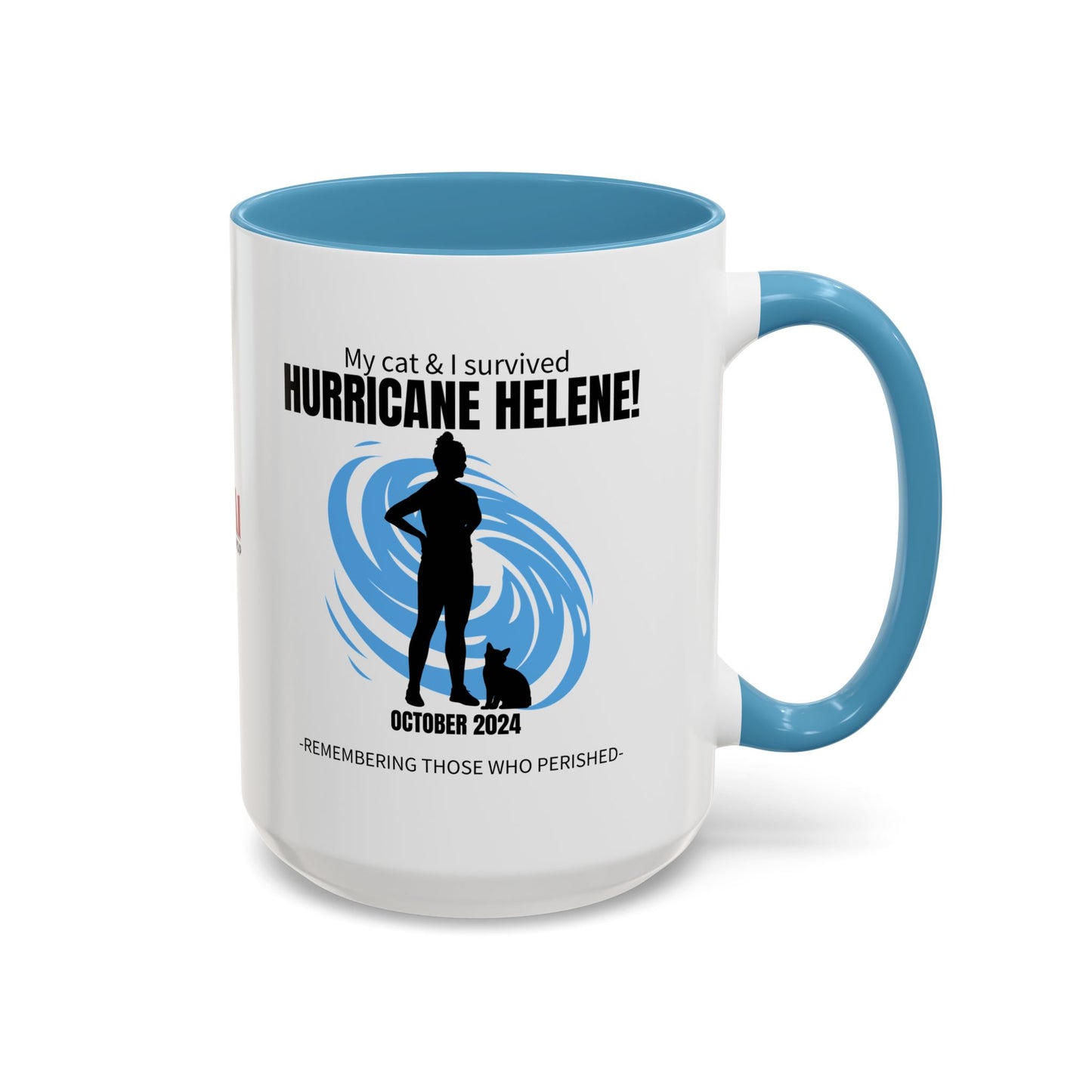 Hurricane Helene Survivor Accent Coffee Mug (11, 15oz)