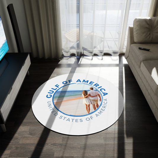 Gulf of America USA Round Rug