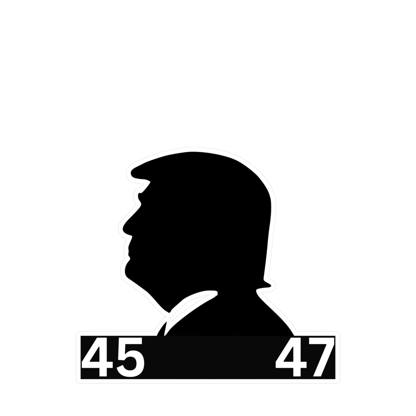 Trump 45 47 Silhouette Sticker for Home Decor