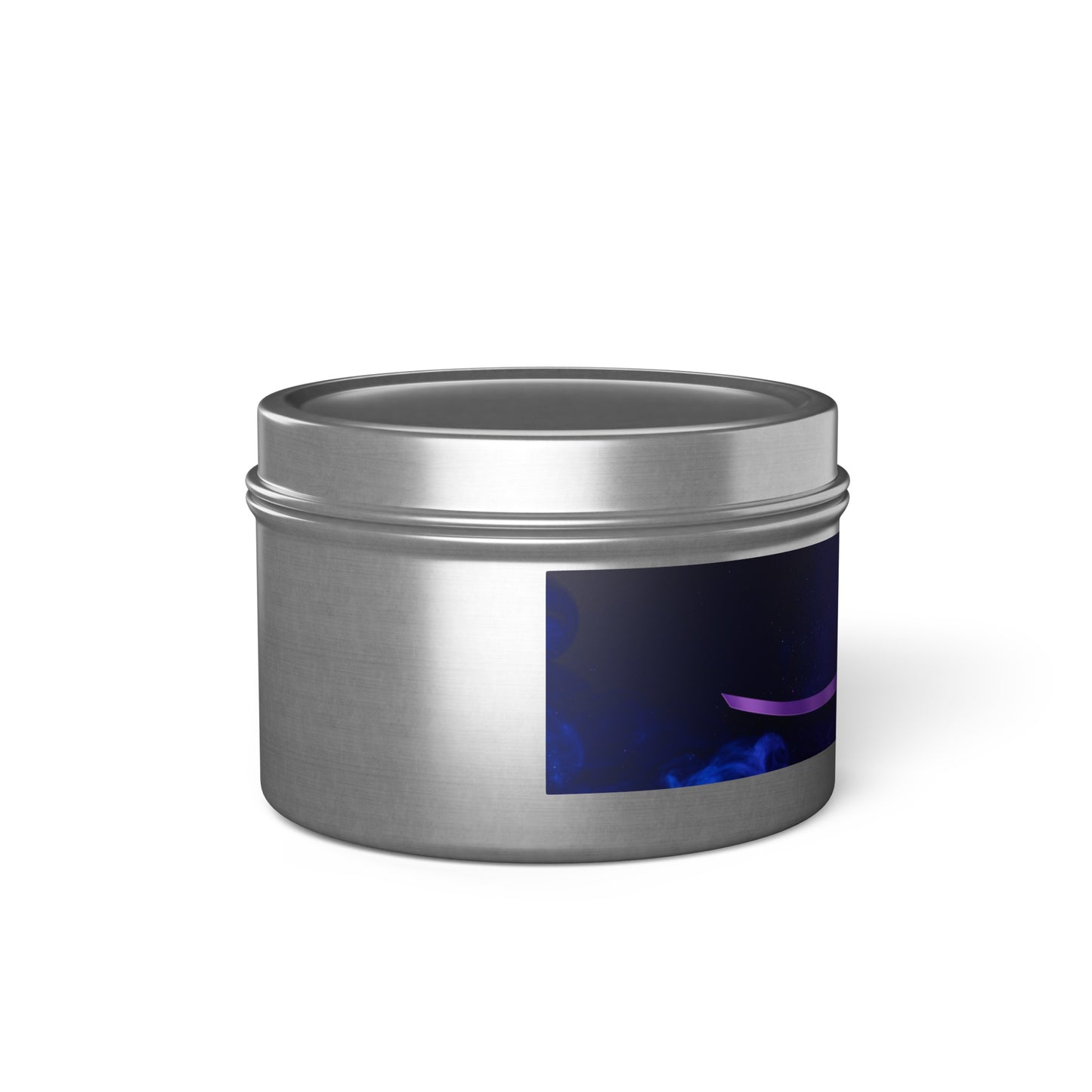 Purple Ribbon Tin Candles