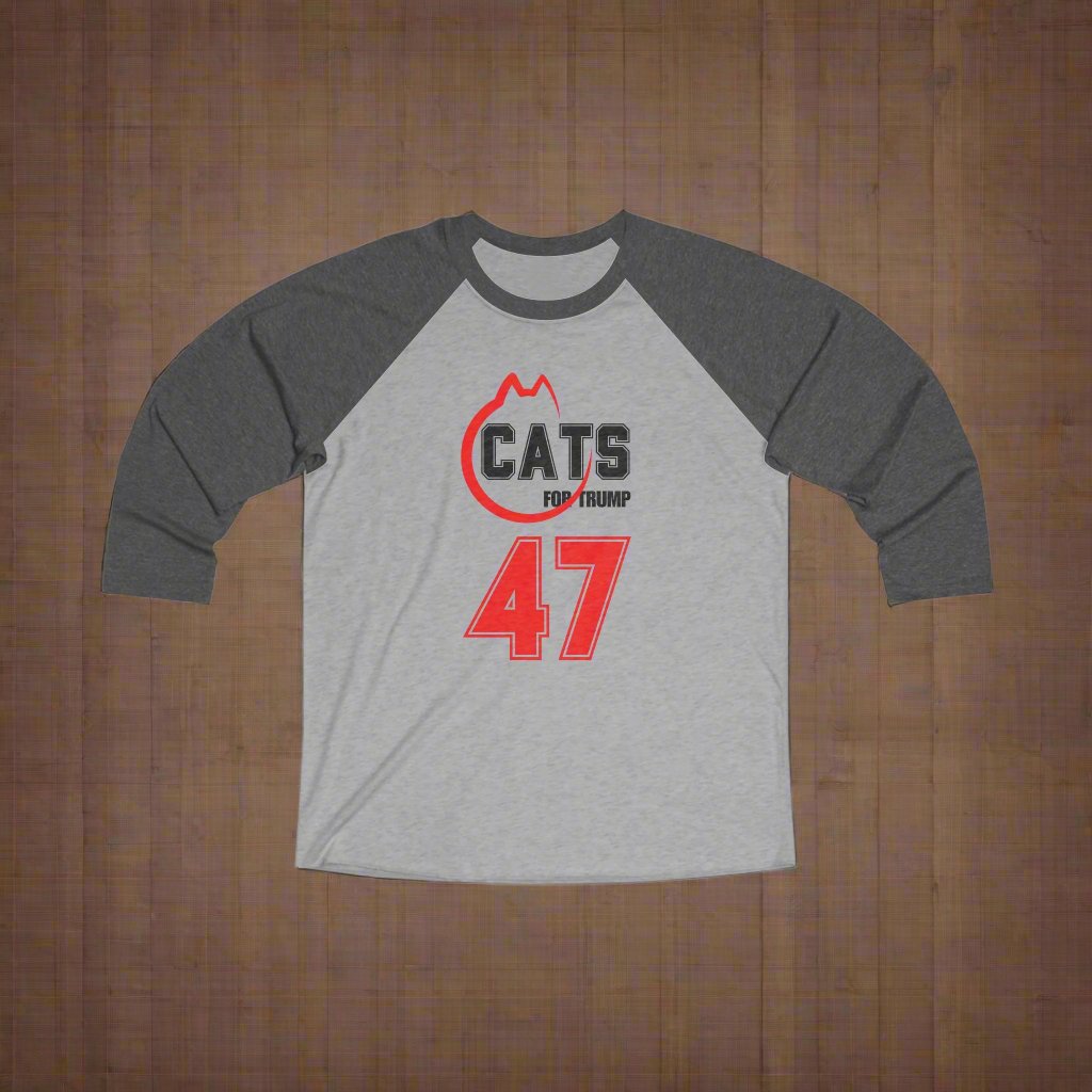 Cats for Trump Unisex Tri-Blend 3\4 Raglan Tee