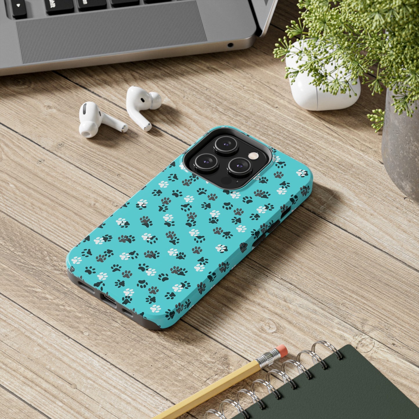 Teal Paws Tough Phone Cases - Phone Case - Epileptic Al’s Shop