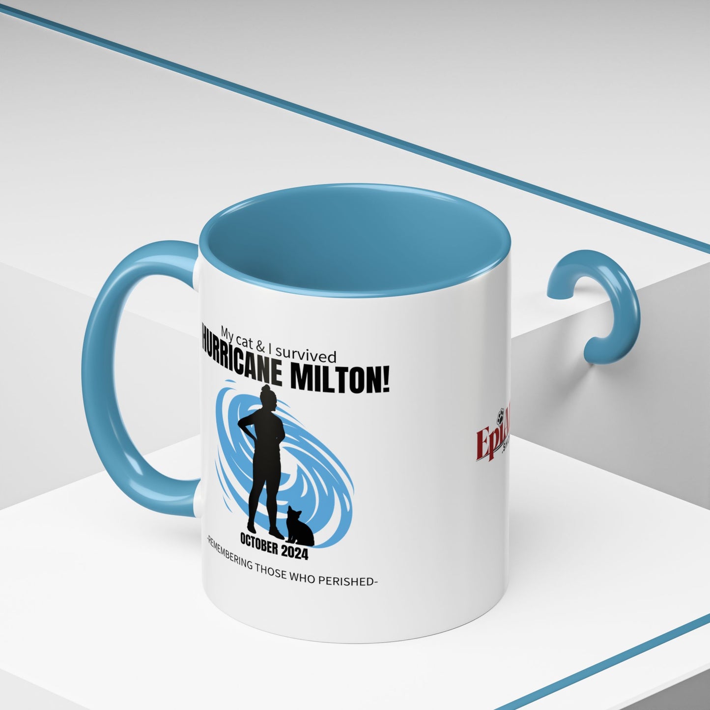 Hurricane Milton Survivor Accent Coffee Mug (11, 15oz)