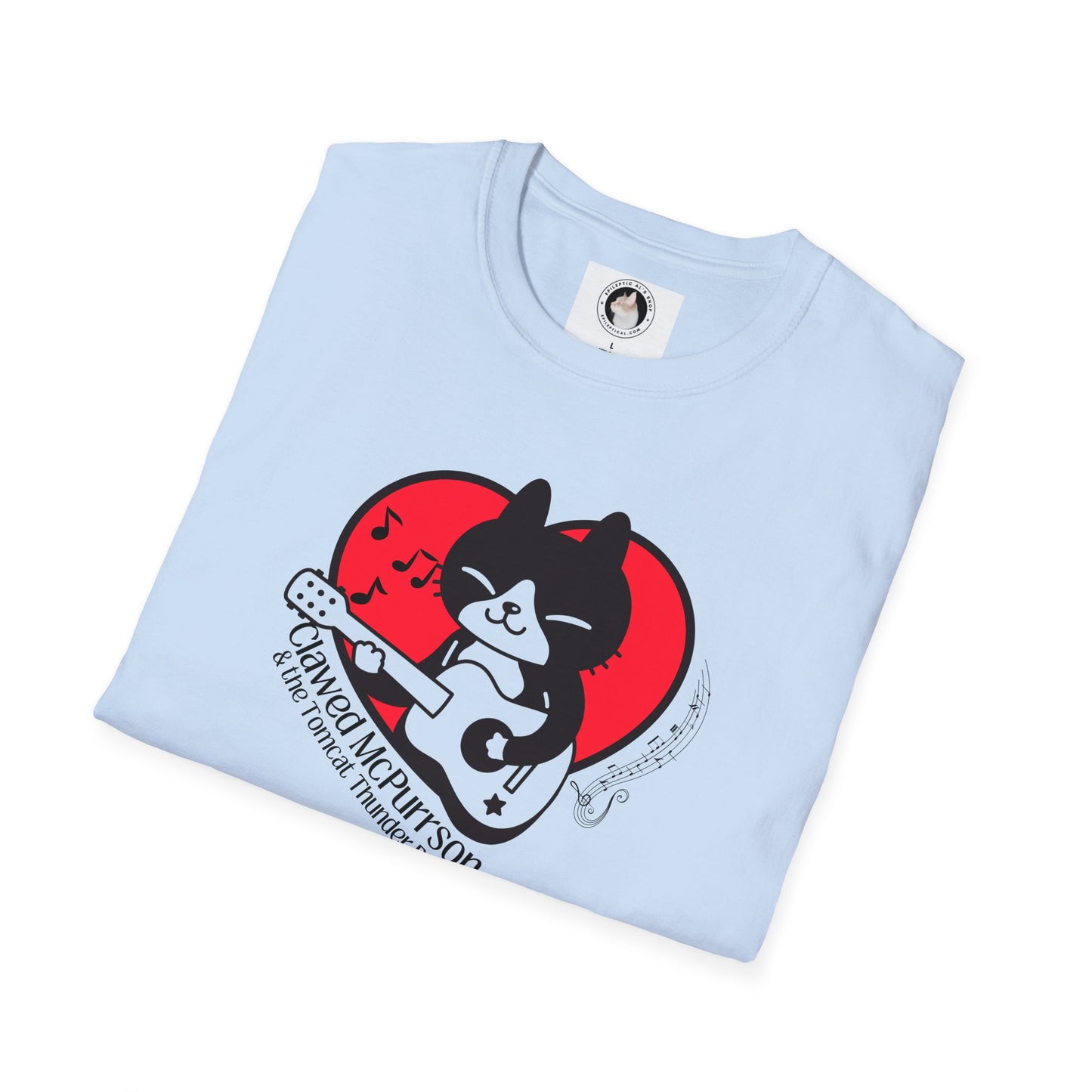 Clawed McPurrson Unisex Softstyle T - Shirt - T - Shirt - Epileptic Al’s Shop