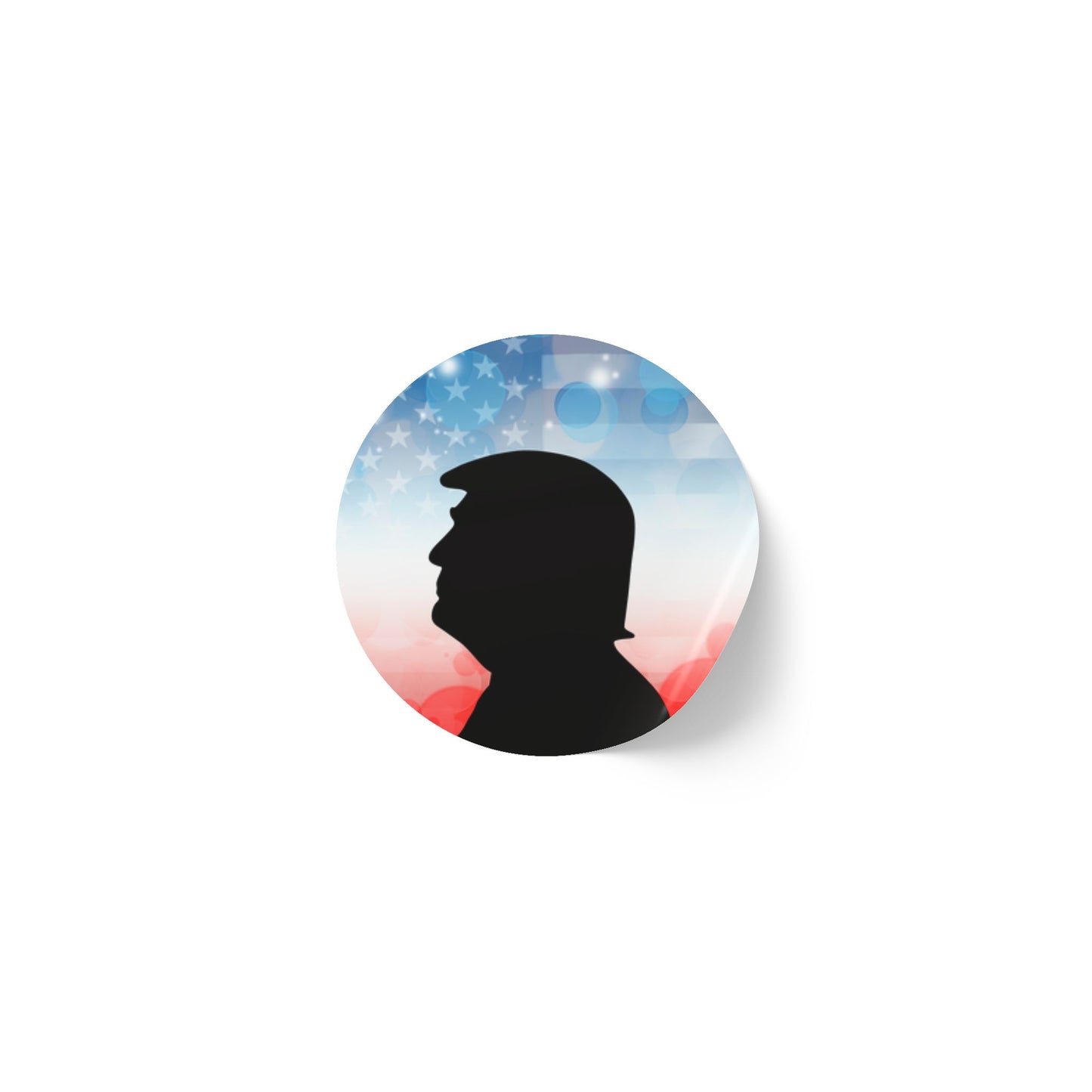 Donald Trump Silhouette Round Sticker Labels