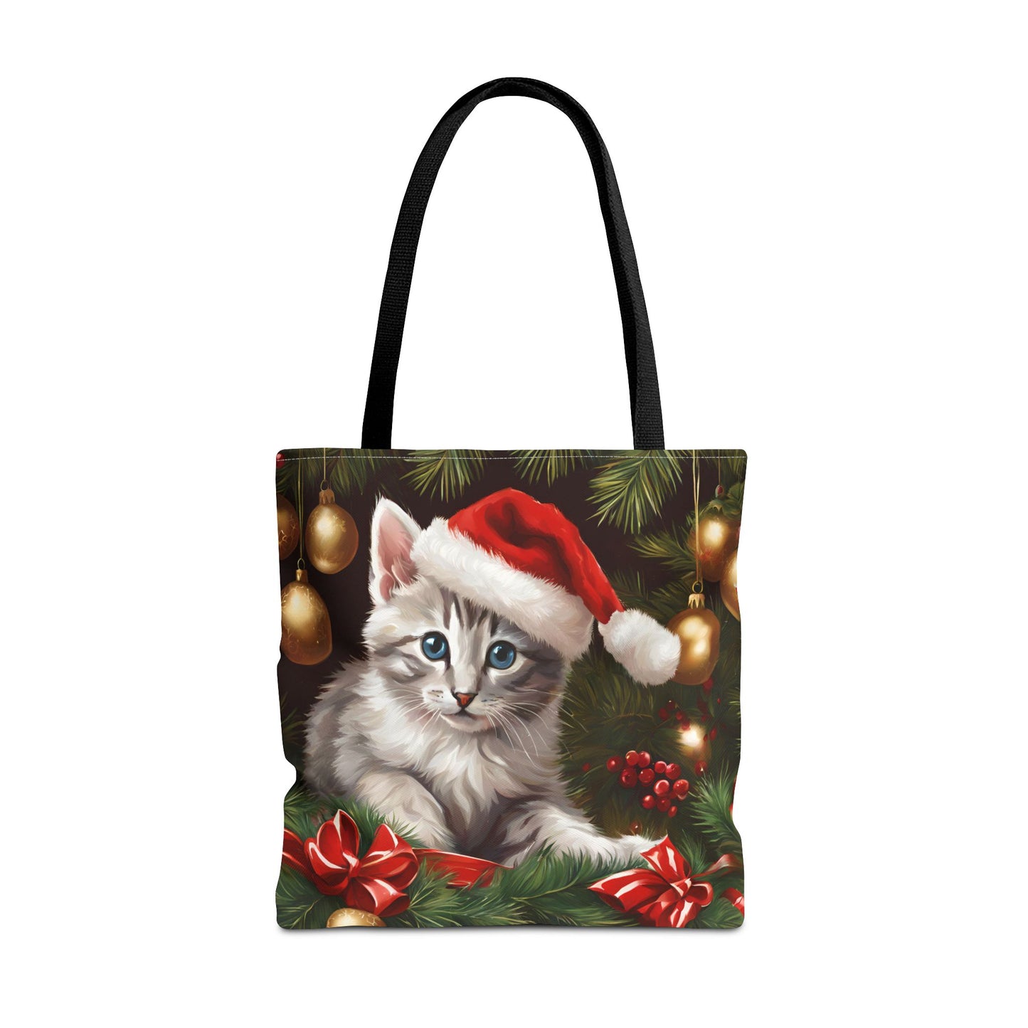 Christmas Kitten Christmas Tote Bag