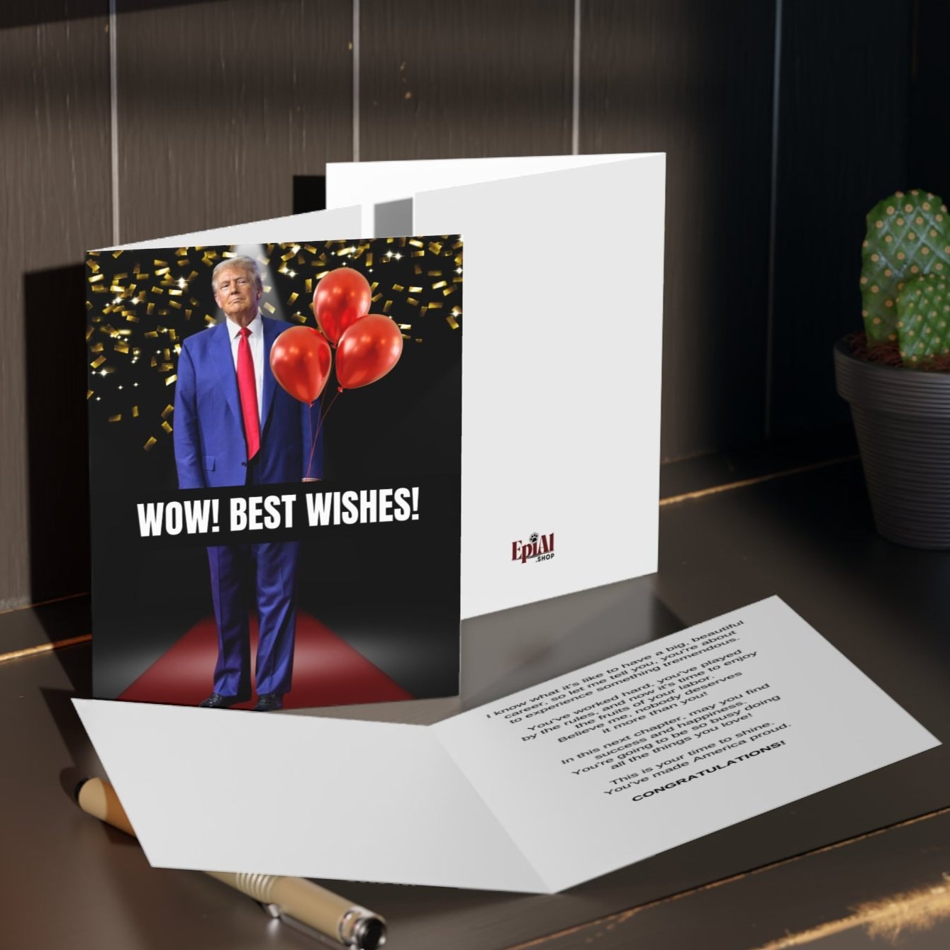 Donald Trump Retirement Greeting Cards (8, 16, and 24 pcs)