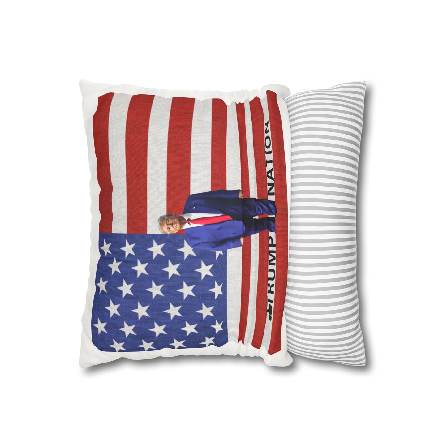 Patriotic Faux Suede Pillowcase – Trump Nation Design