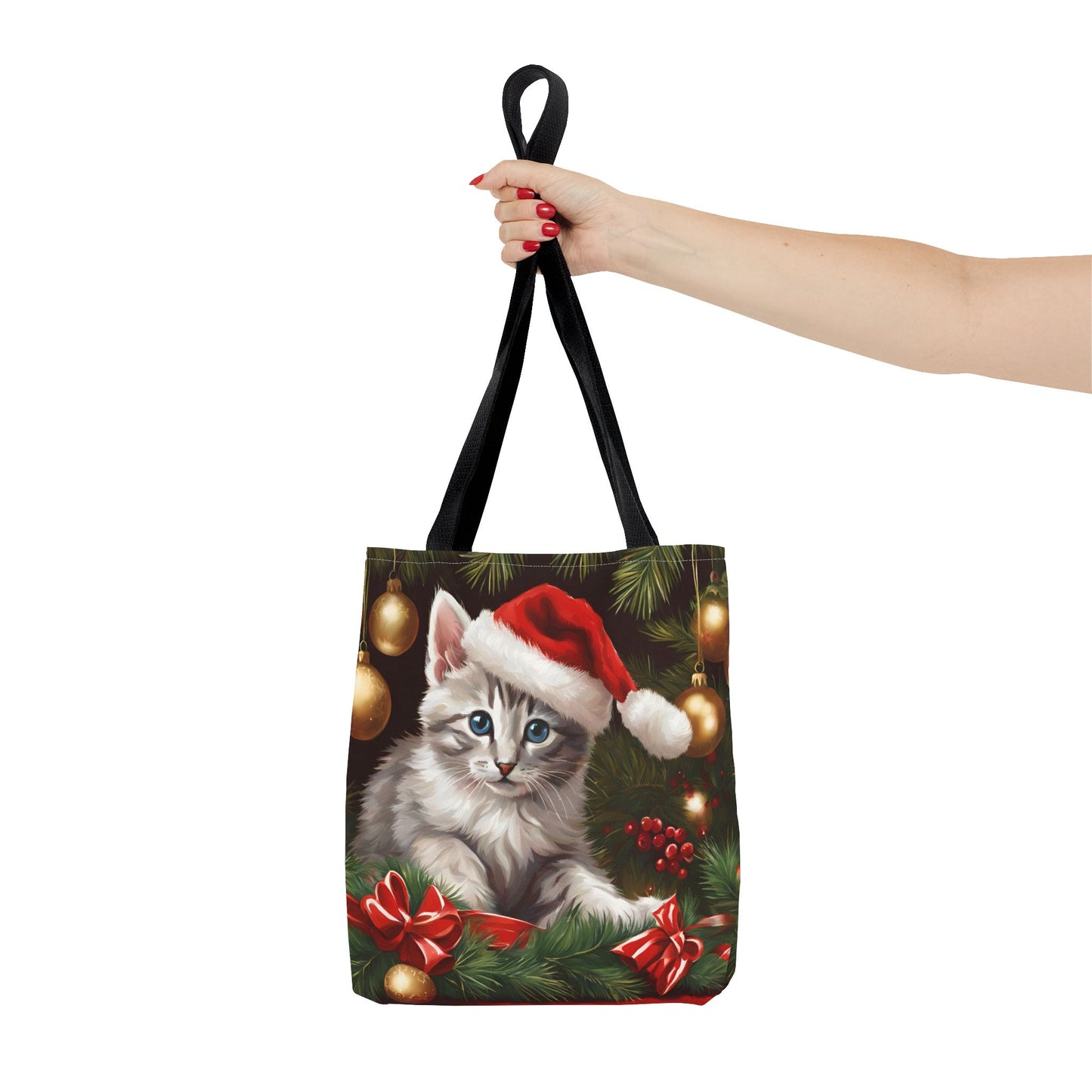 Christmas Kitten Christmas Tote Bag