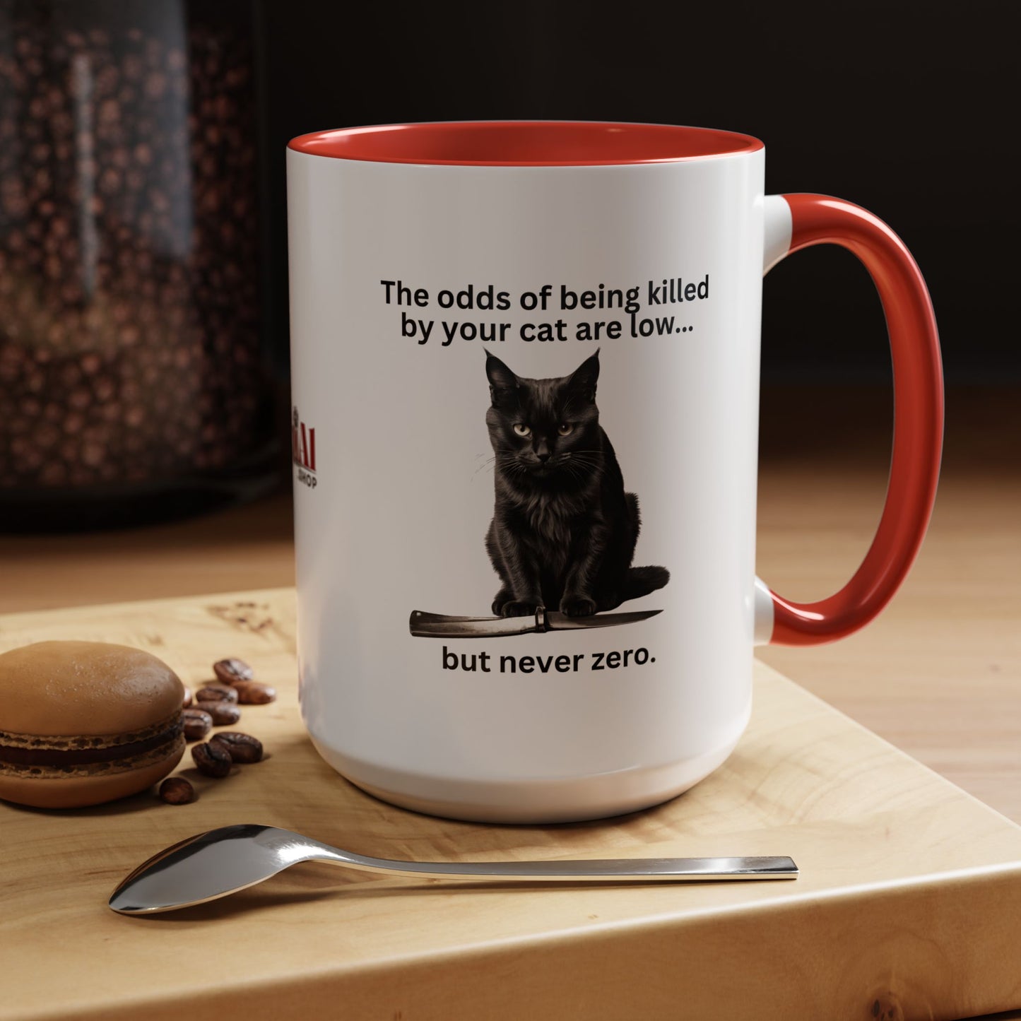 Killer Cat Odds Accent Coffee Mug (11, 15oz)