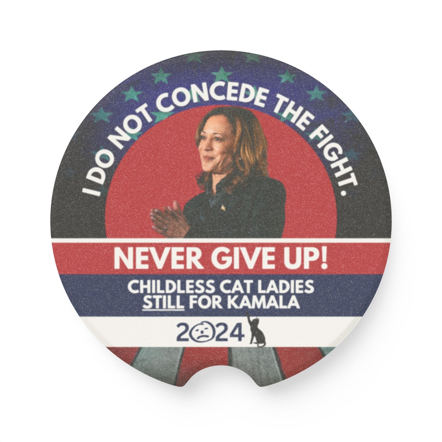 Never Give Up - Kamala Soapstone Car Coaster