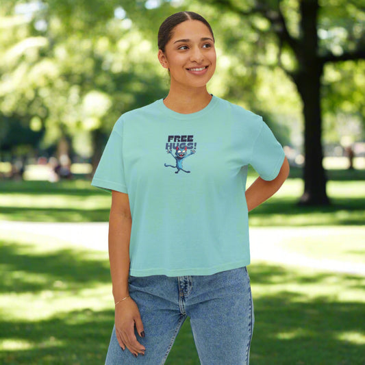 Free Hugs Women's Boxy Tee - T - Shirt - Epileptic Al’s Shop