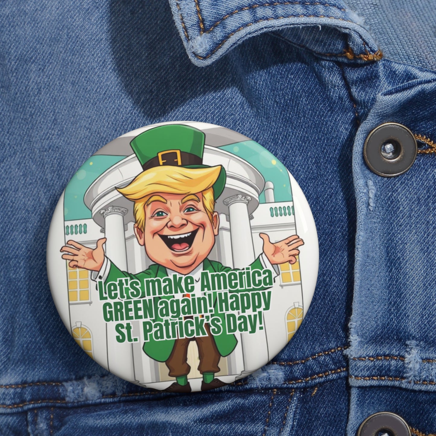 Trump Make American Green Again Pin Buttons