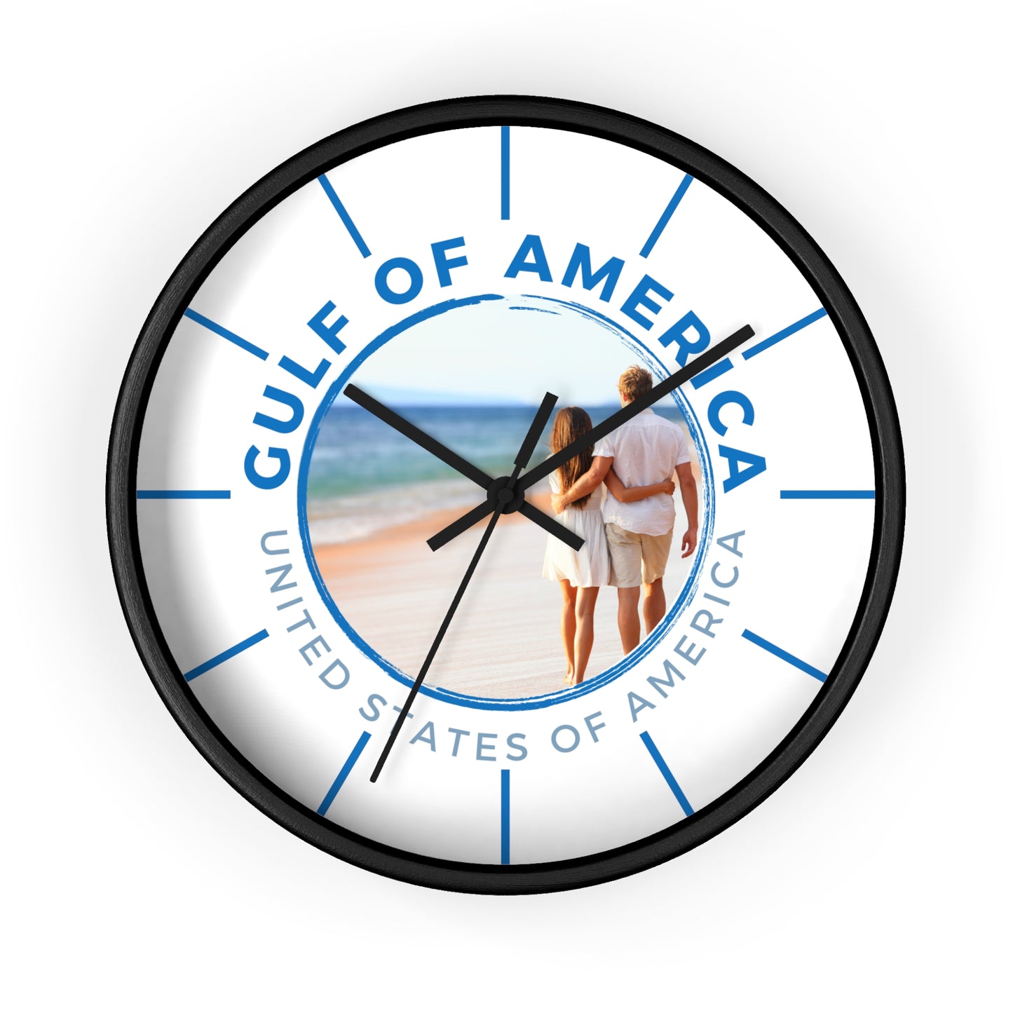 Gulf of America Wall Clock - Coastal Home Decor with Beach Vibes