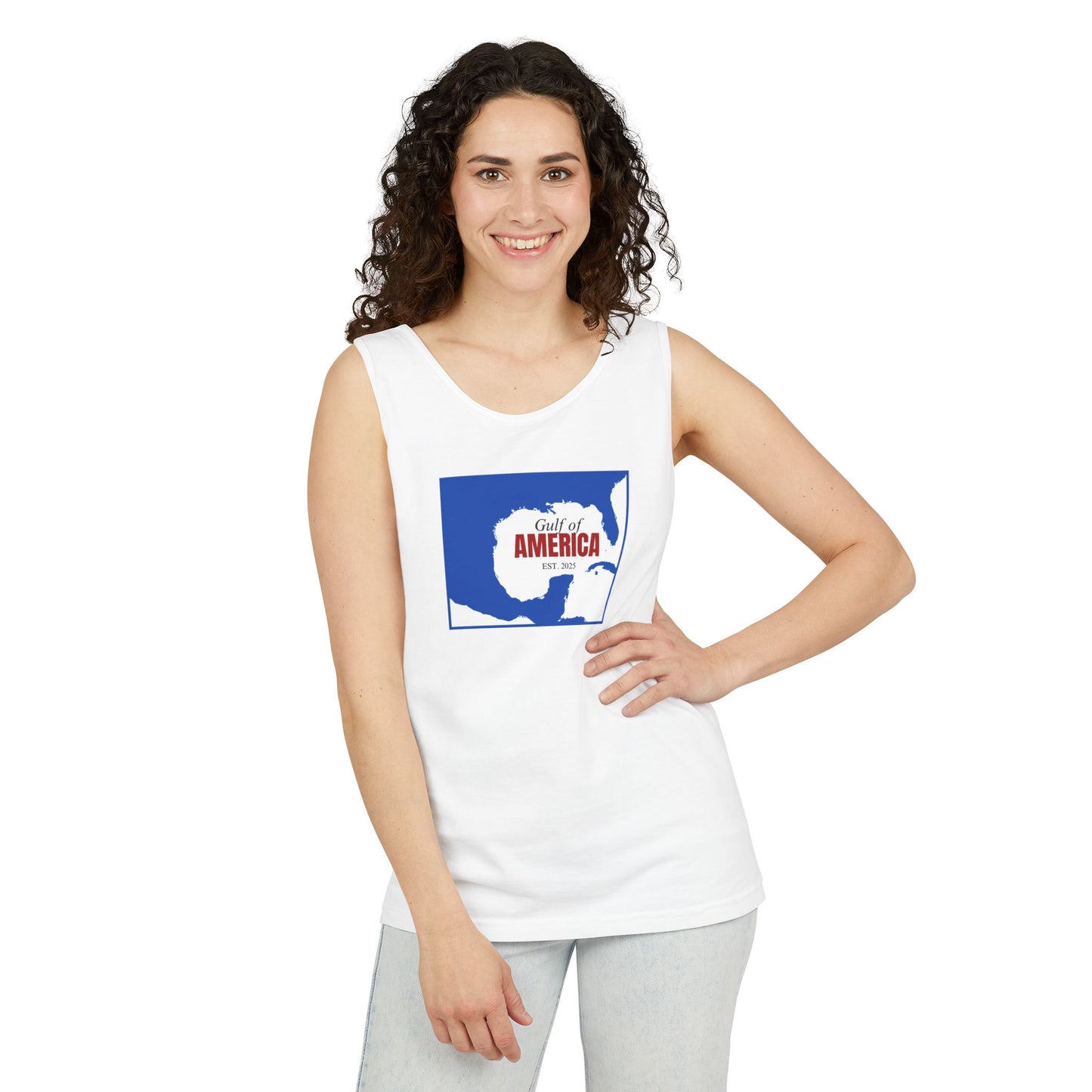 Gulf of America Garment-Dyed Tank Top - Unisex Casual Summer Wear