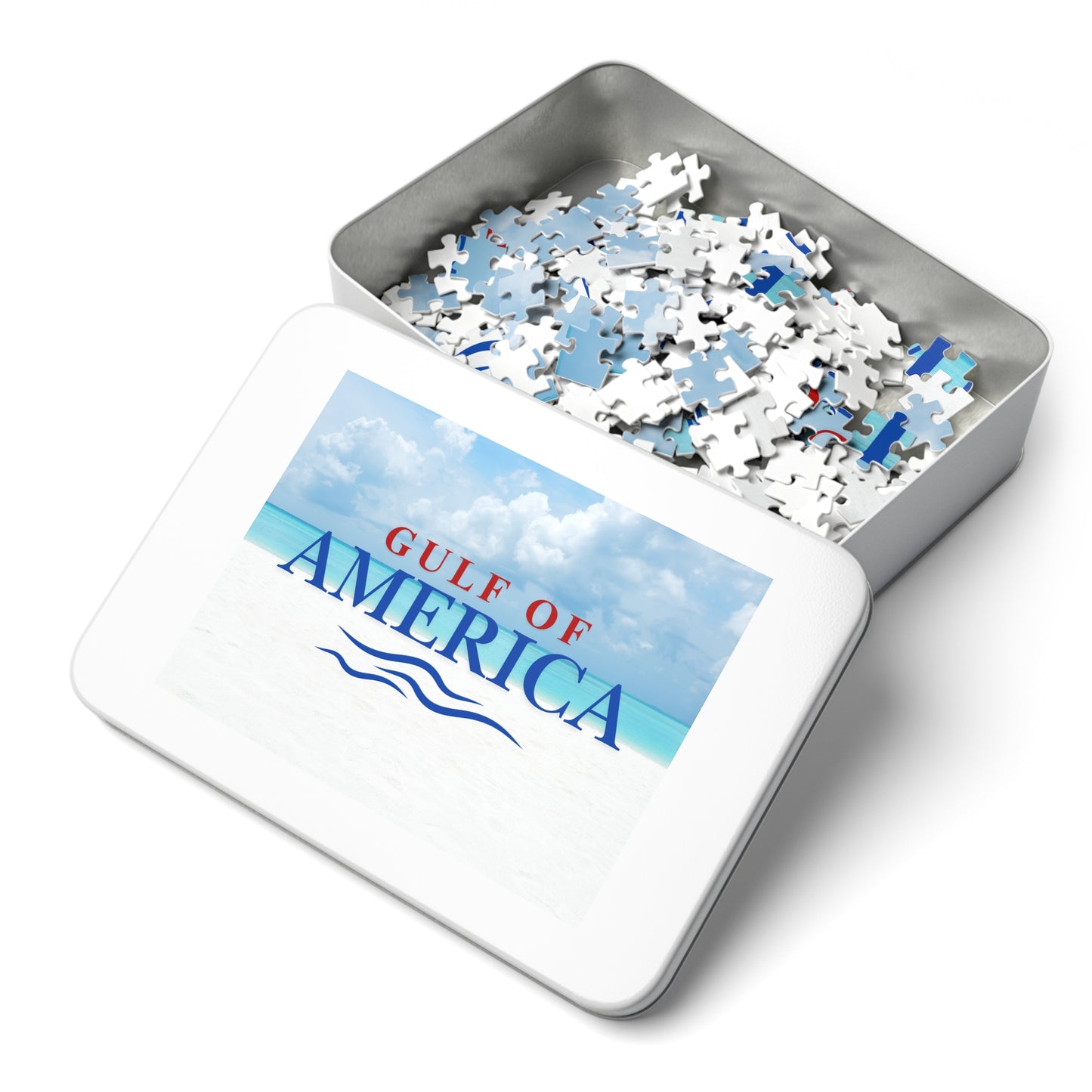 Gulf of America Jigsaw Puzzle with Tin