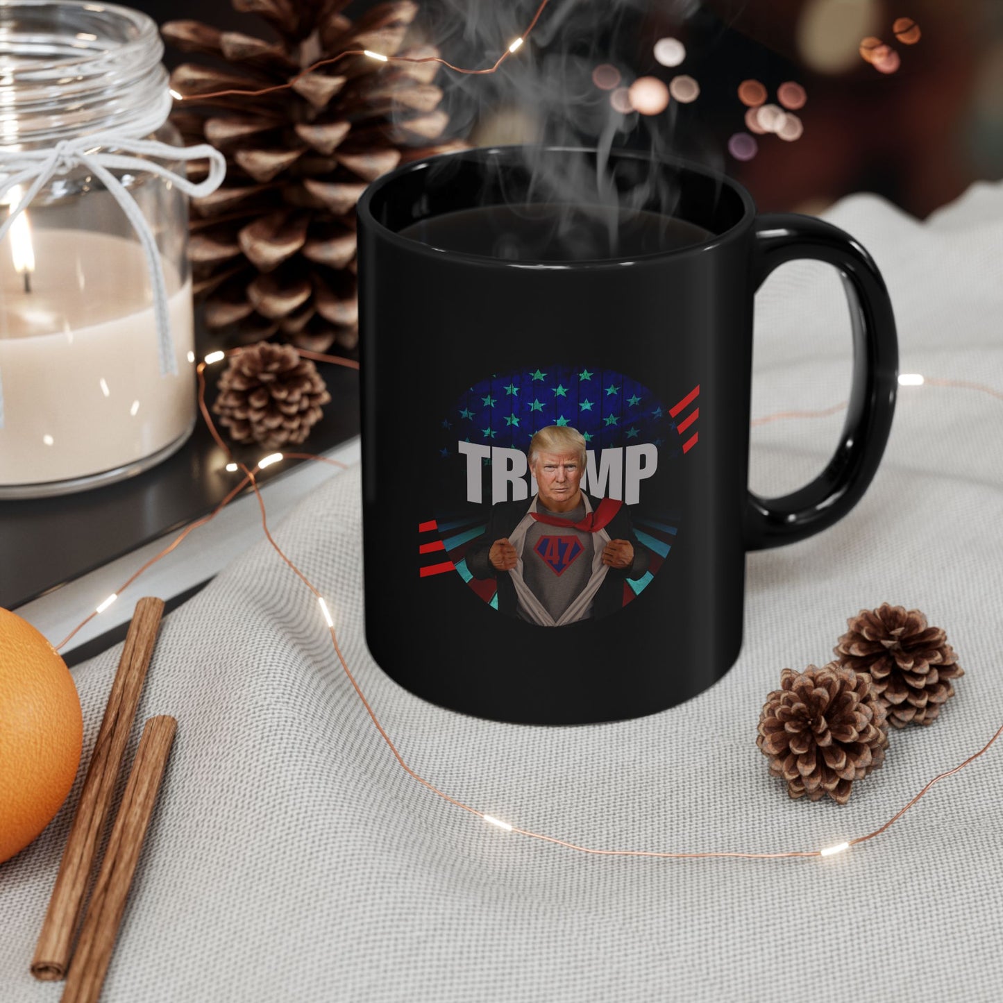 Trump is Back 47 Black Mug (11oz, 15oz)