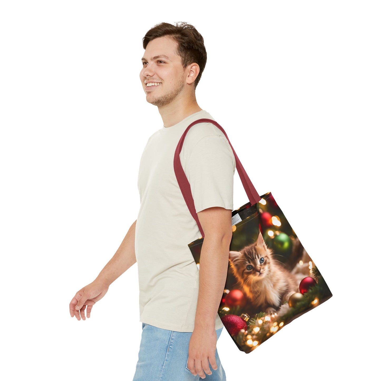 Cute Kitten Christmas Tote Bag