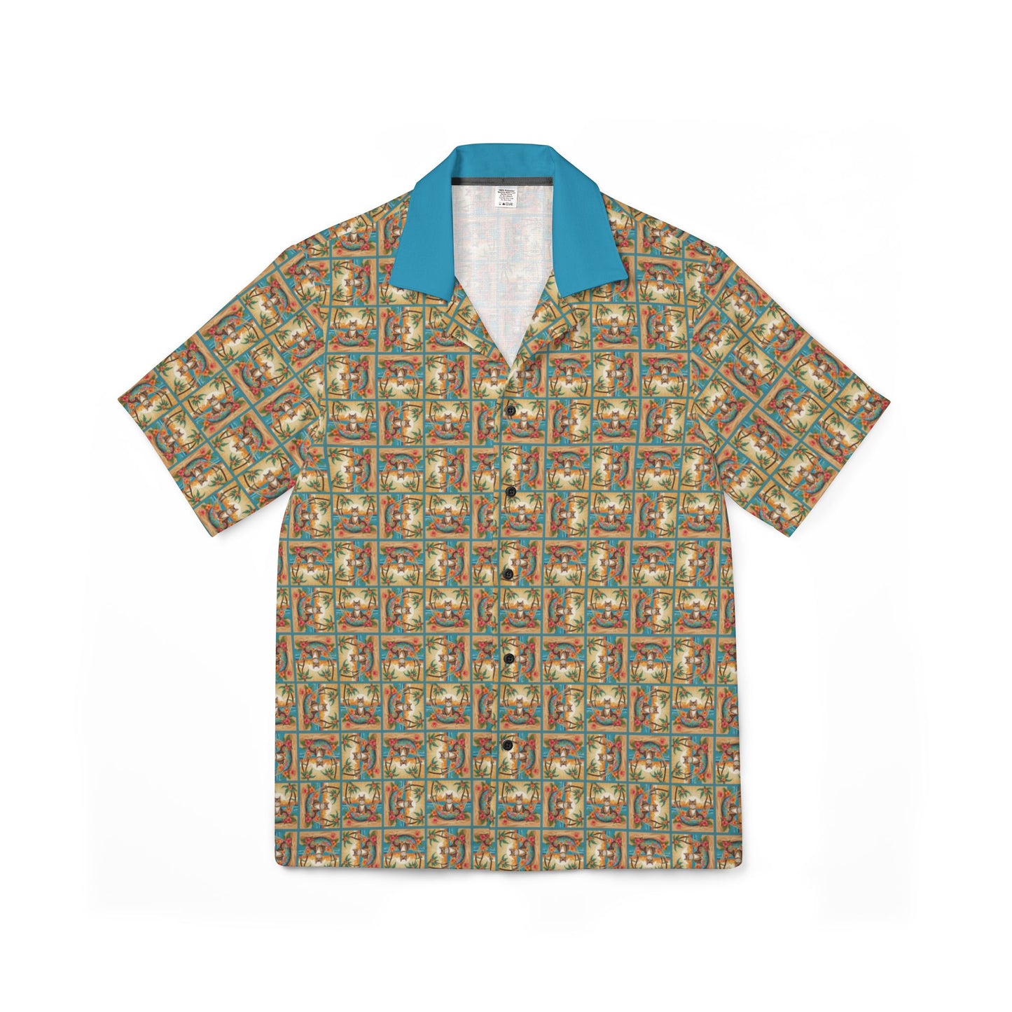 Aloha Cat Men's Hawaiian Camp Shirt