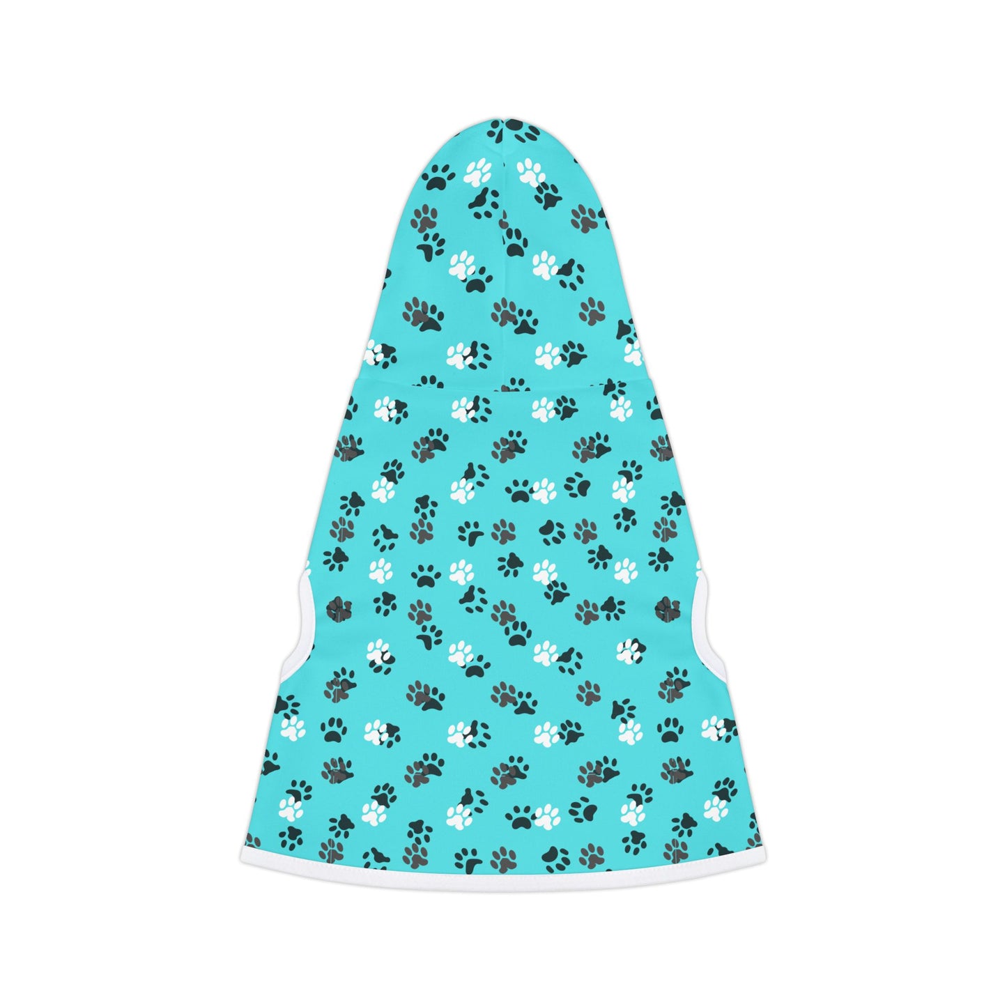 Teal Paw Prints Pet Hoodie