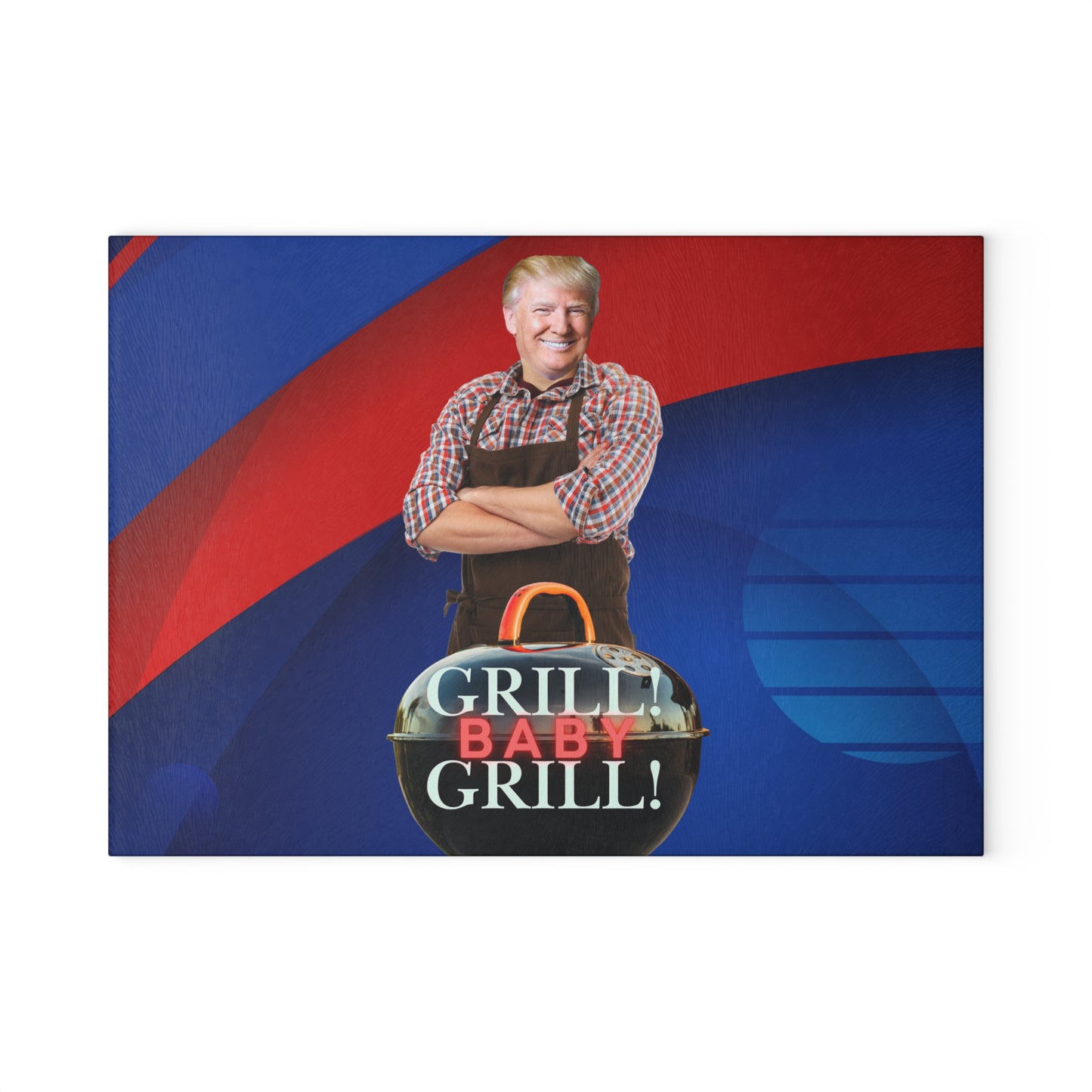 Trump Grill Baby Grill Glass Cutting Board