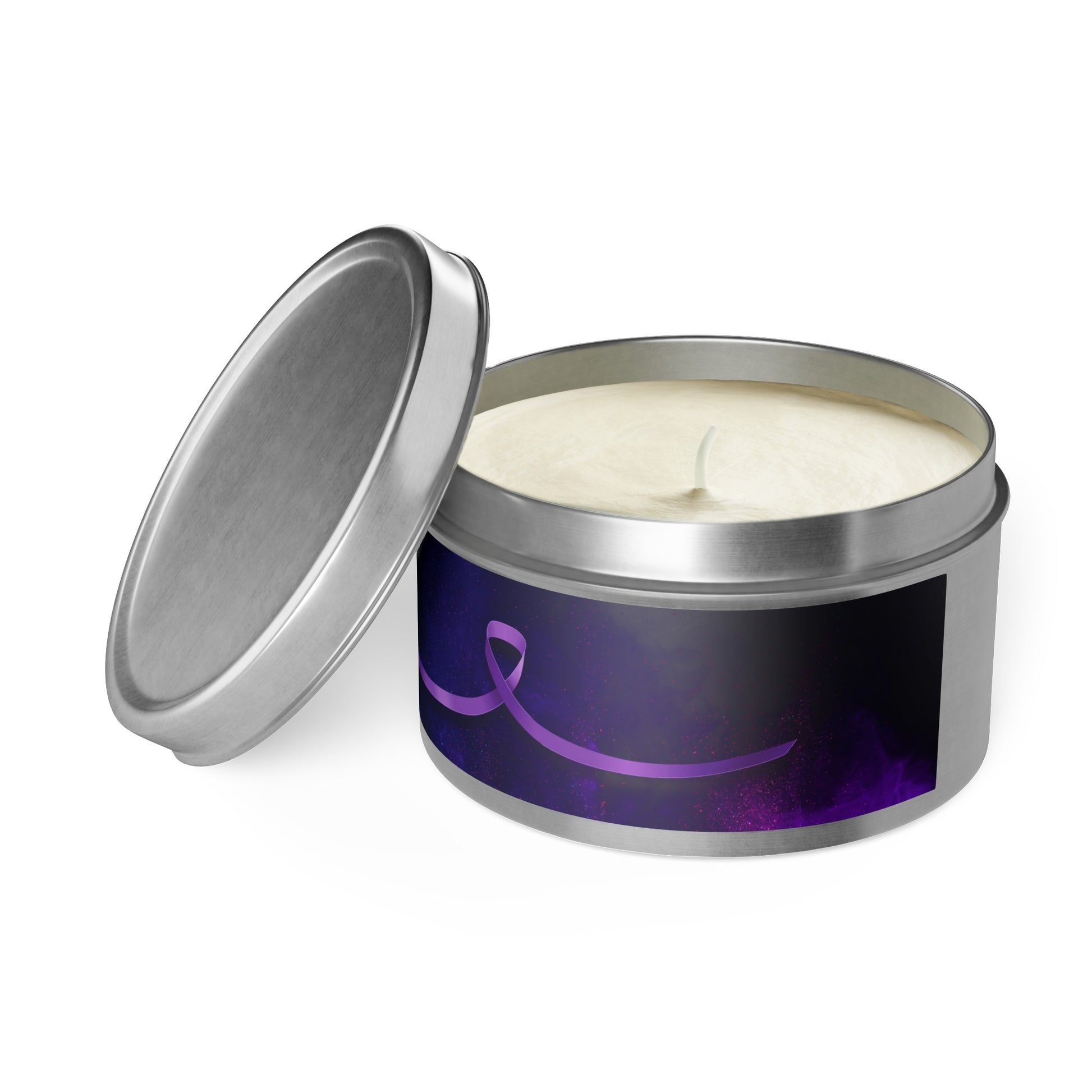 Purple Ribbon Tin Candles - Home Decor - Epileptic Al’s Shop