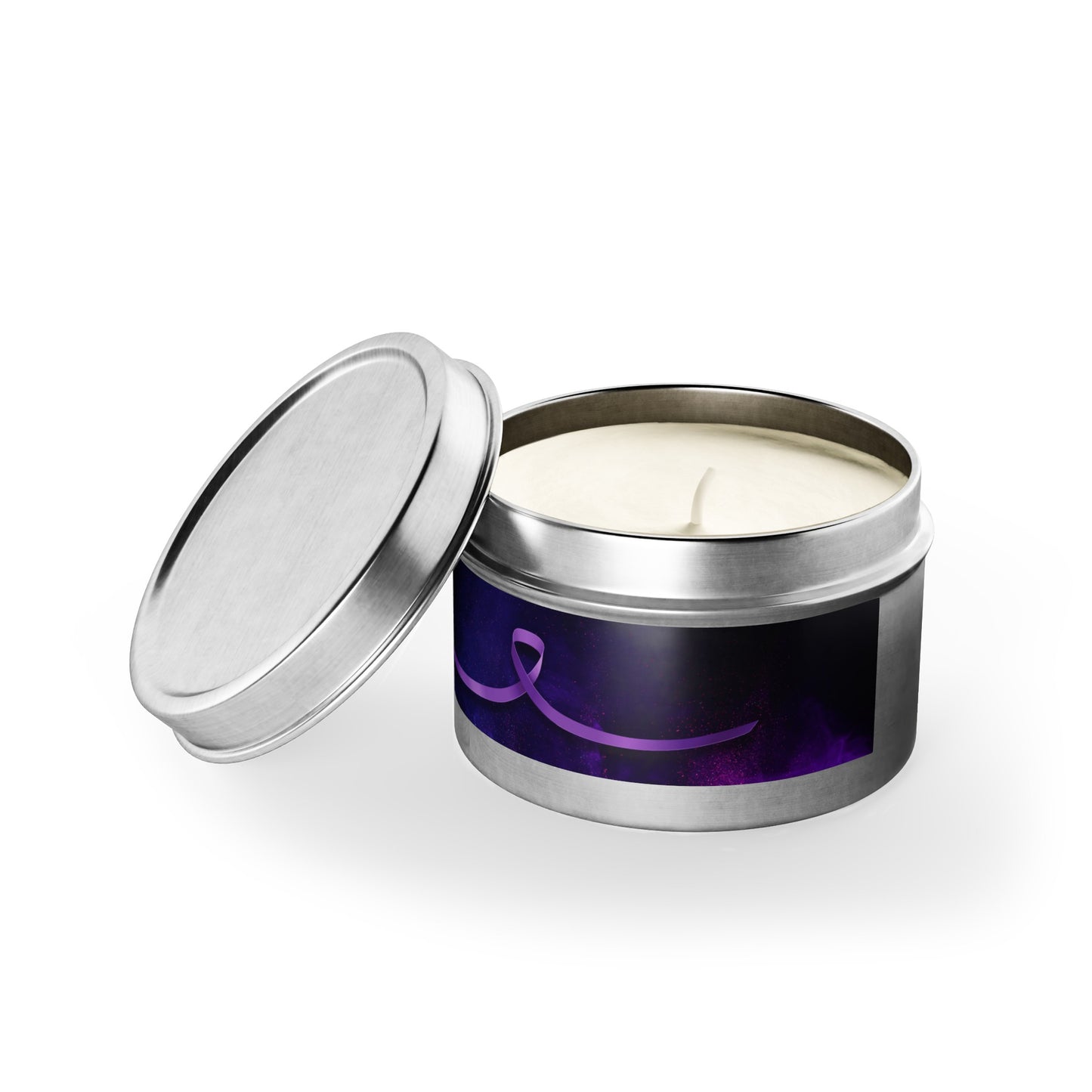 Purple Ribbon Tin Candles - Home Decor - Epileptic Al’s Shop