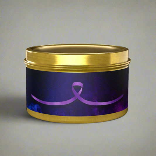 Purple Ribbon Tin Candles - Home Decor - Epileptic Al’s Shop